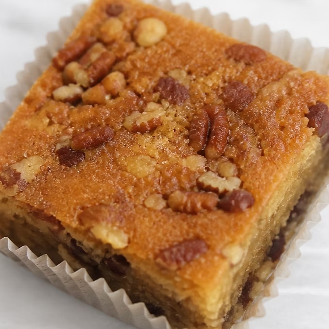 Butter Rum Golden Glaze Pecan Cake